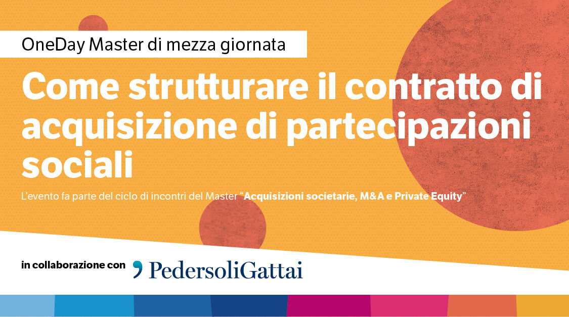 Immagine Come strutturare il contratto di acquisizione di partecipazioni sociali | Euroconference